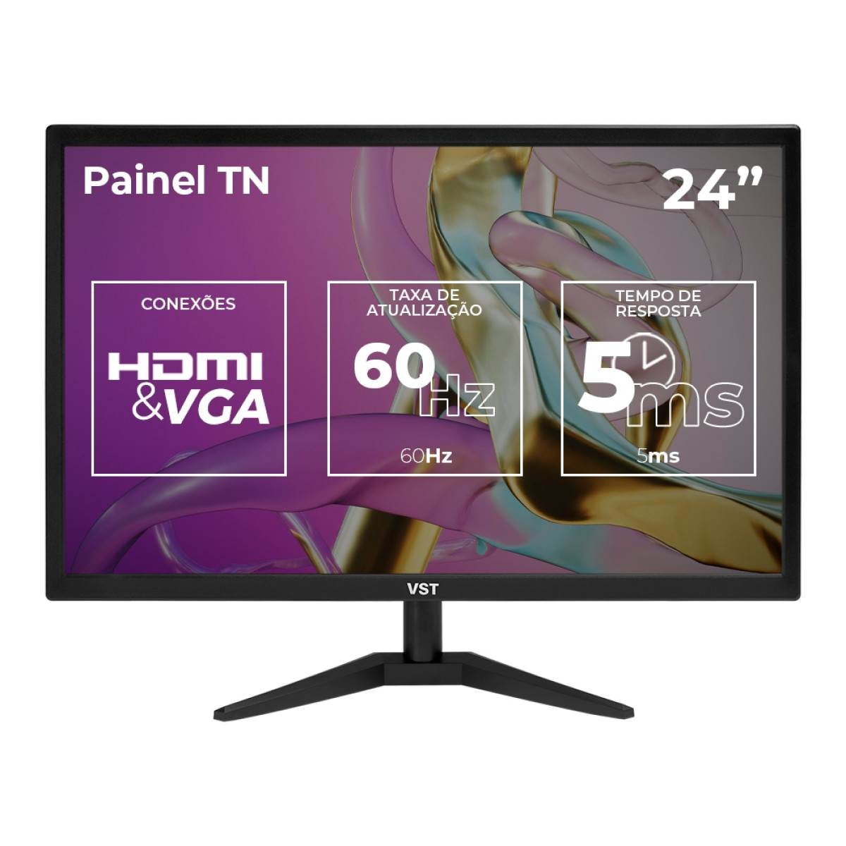 Monitor VST 23.8, 23.8 Pol, FHD, 5ms, 75Hz, HDMI/VGA, VST-VST24-BL01