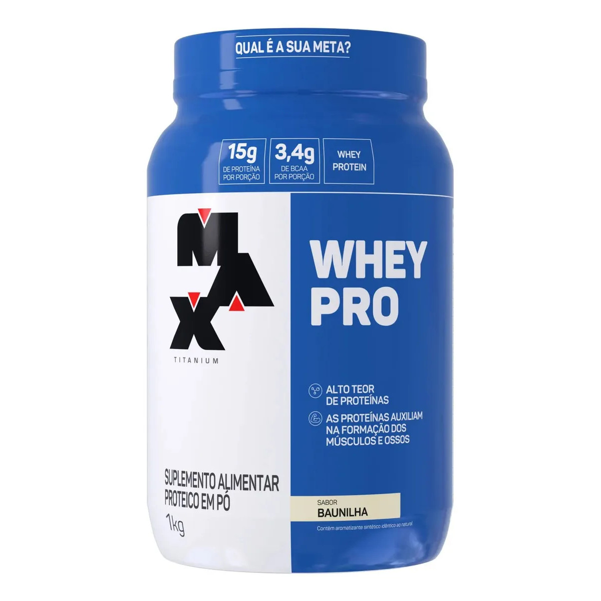Whey Pro Max Titanium Protein Pro Com Bcaa E Aminoácidos 1kg - Vários sabores