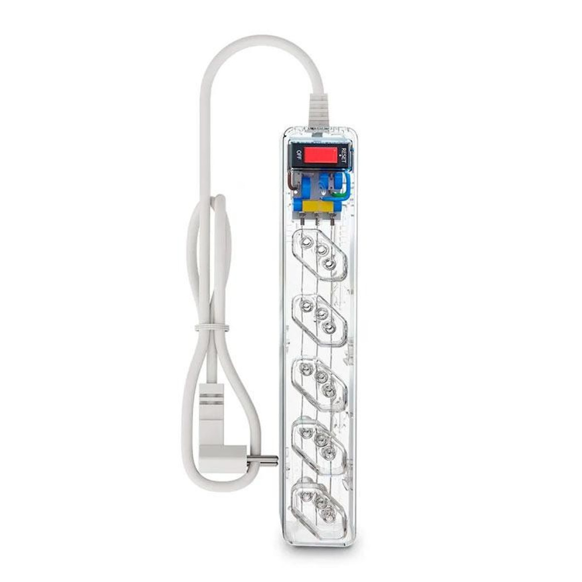 Filtro de Linha DPS Clamper iClamper Energia 5 Tomadas LCF, 1m, Transparente, 023460