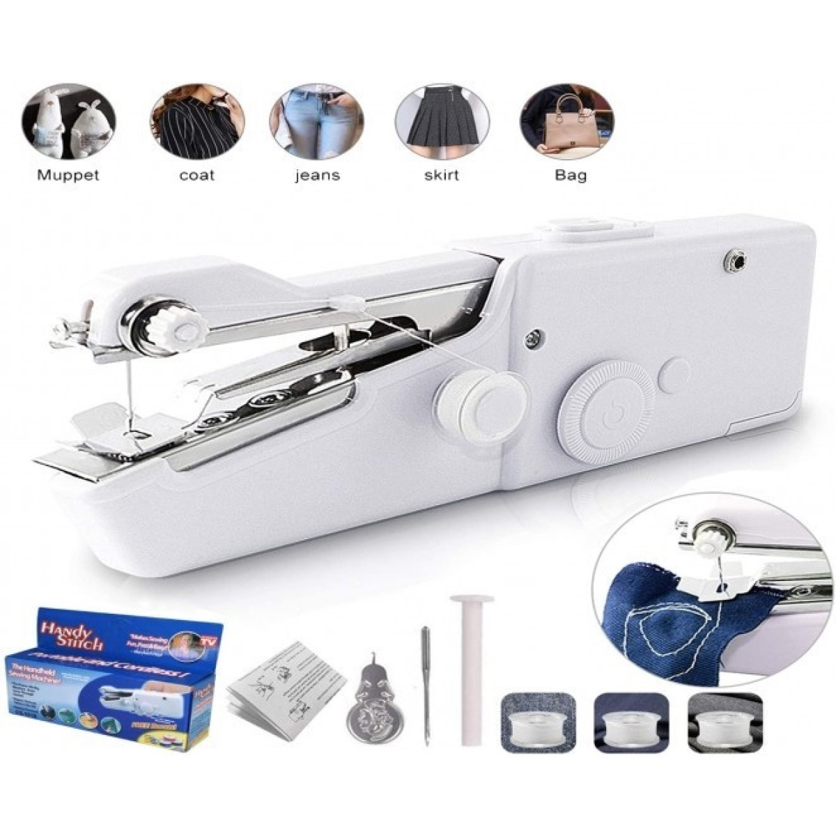 Mini portátil handheld máquinas de costura ponto acessível costurar Portátil Envio Imediato