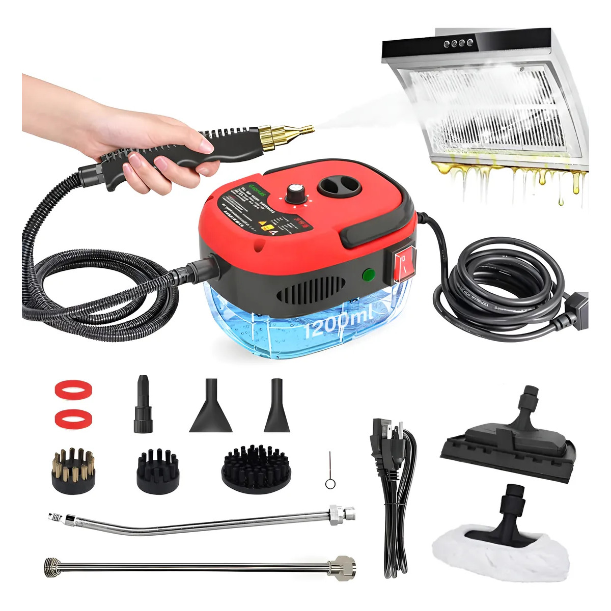 Limpador A Vapor 2500w Vaporizador Alta Temperatura Portátil