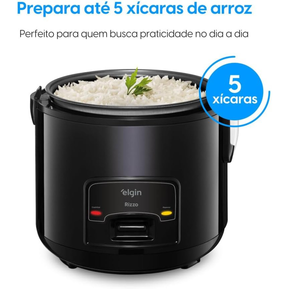 Panela Elétrica de Arroz Rizzo Elgin 5 Xícaras, 400W, 220v