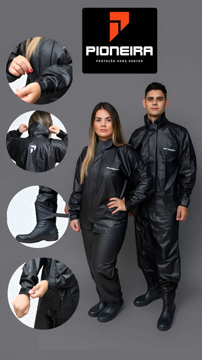 Capa De Chuva Pioneira Impermeável PVC