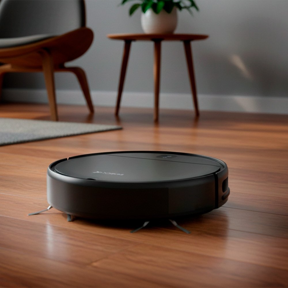 Robô Aspirador de Pó KABUM! smart K100 - 2 Modos de Limpeza, Sensor Anti-Queda, Anti-Colisão, Bivolt, Preto - KSAR100PT