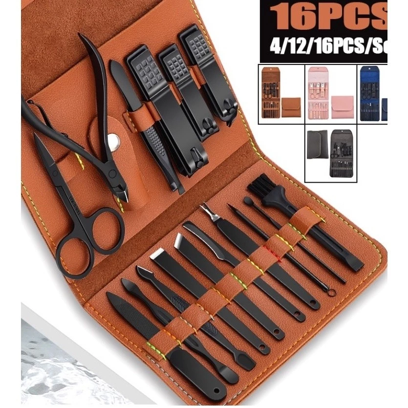KIT 16 Pçs/Set Professional Aço Inoxidável Cutícula Nippers Cortador De Unhas Da Arte Do Prego Ferramentas