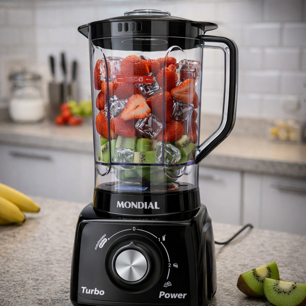 MONDIAL Liquidificador Turbo Power, Preto, 550W, 110V - L-99 FB
