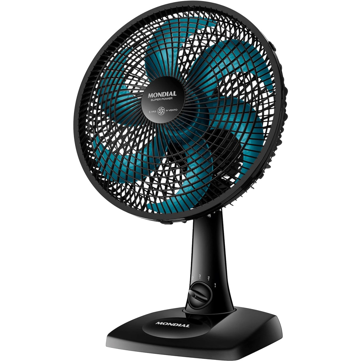 Ventilador de Mesa Mondial 220V, 30cm, 6 pás, Super Power - VSP-30-AP