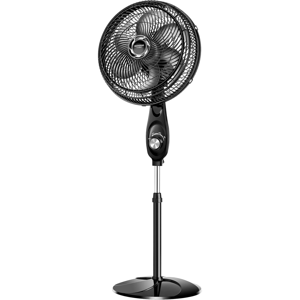 MONDIAL Ventilador de Coluna 30cm Turbo, Preto/Prata, 50W, 110V - VT-30C-NB