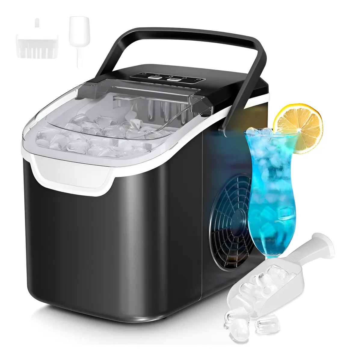 Máquina De Gelo Eficiente Rápida 2 Tipos Cubo Ice Portátil