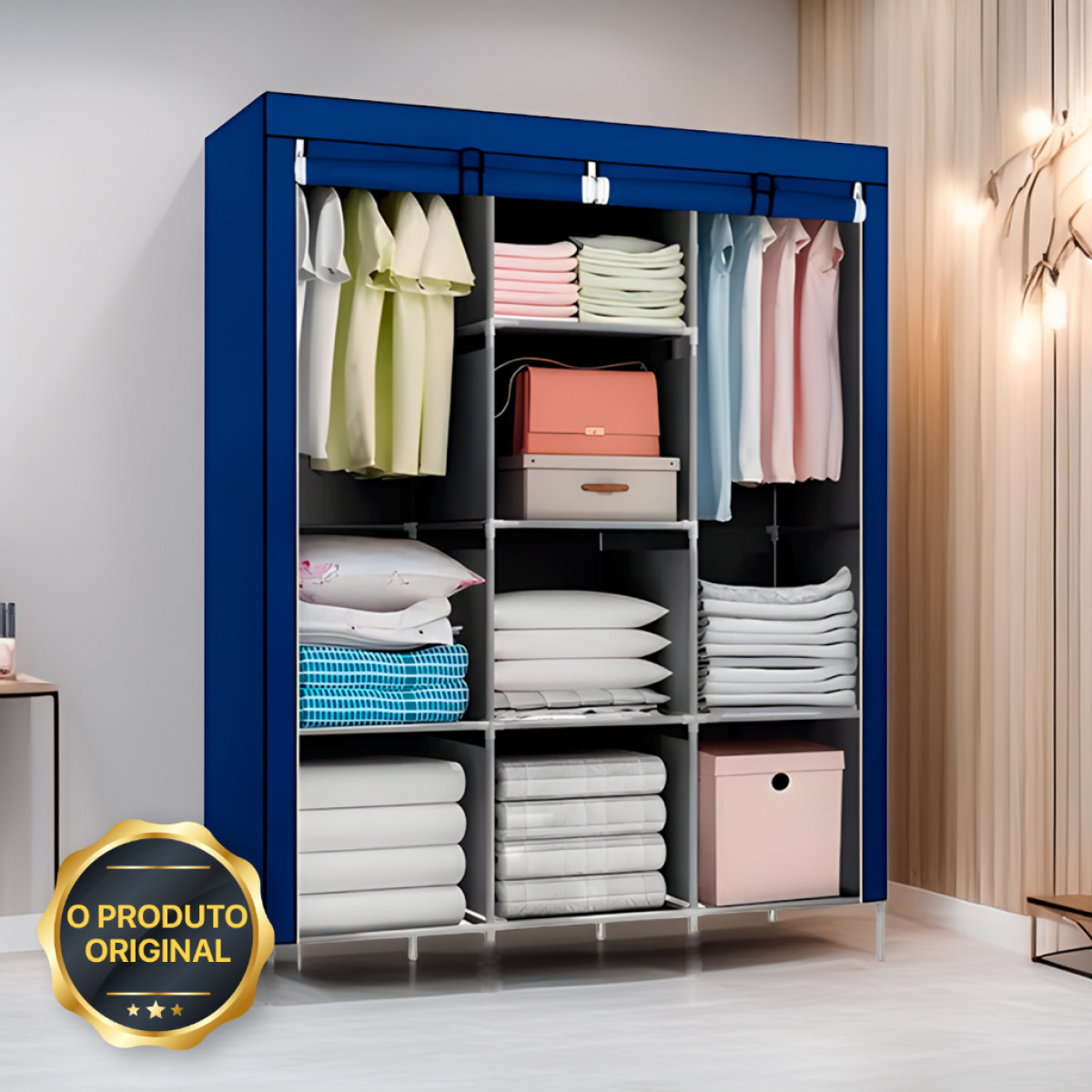 Guarda Roupa Dobrável Organizador De Roupas Decoteam