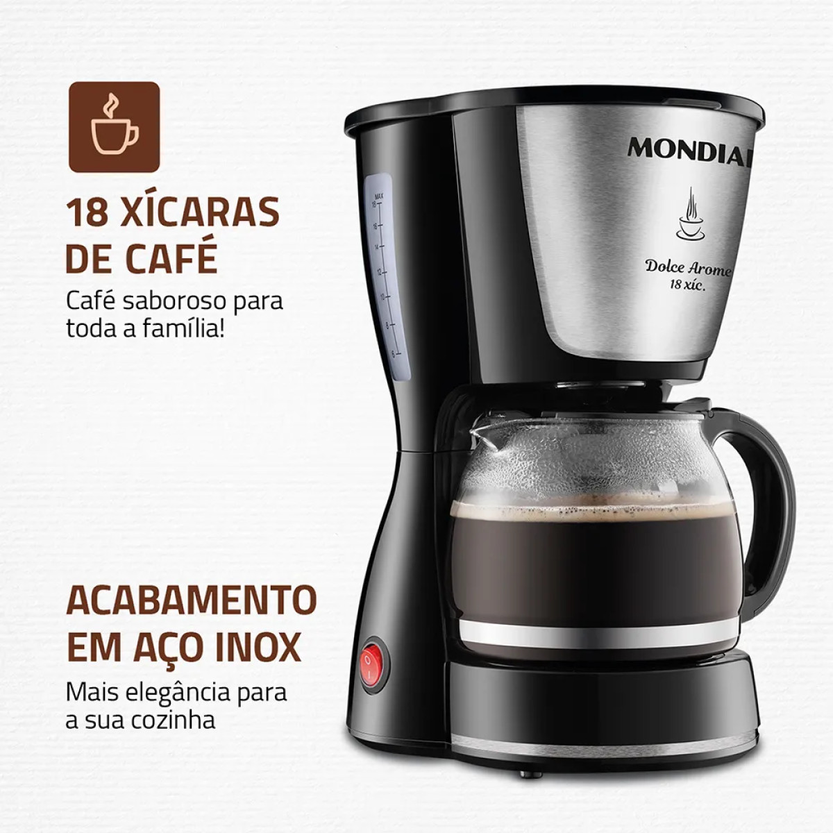 Cafeteira Elétrica Dolce Arome, Mondial, 550W - C-30-18X