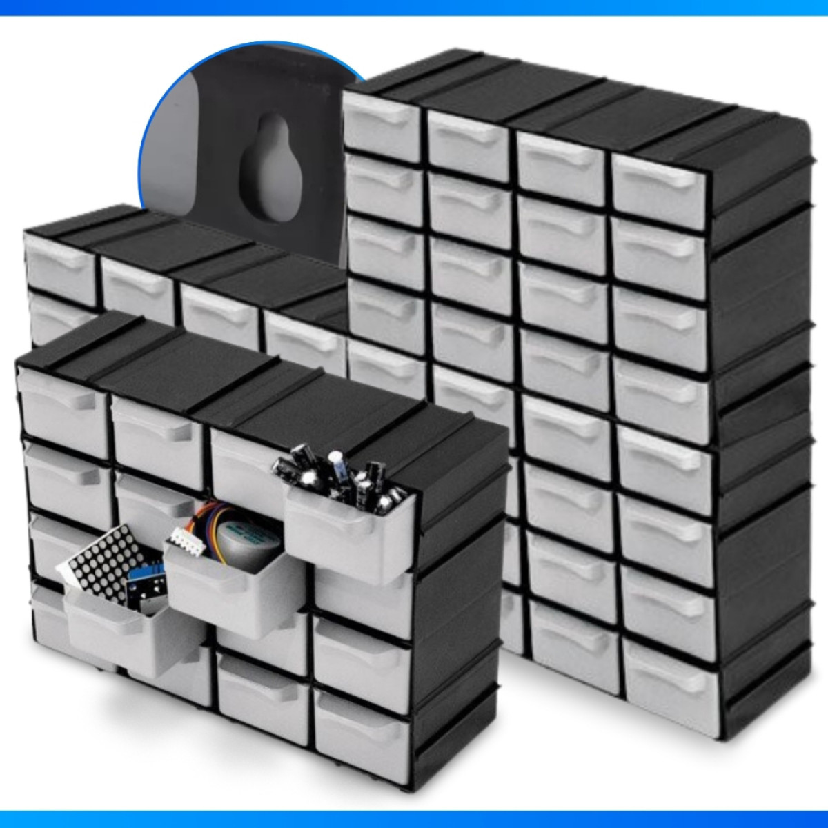 Gaveteiro Plástico Organizador Multiuso 16 Gavetas Caixas - OFERTA