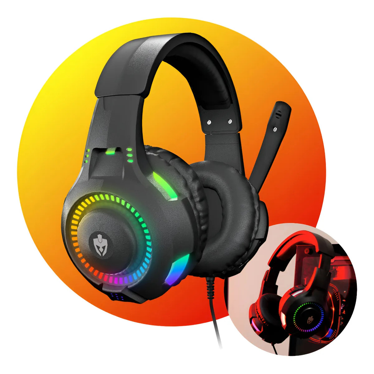 Fone De Ouvido Headset Gamer Rgb