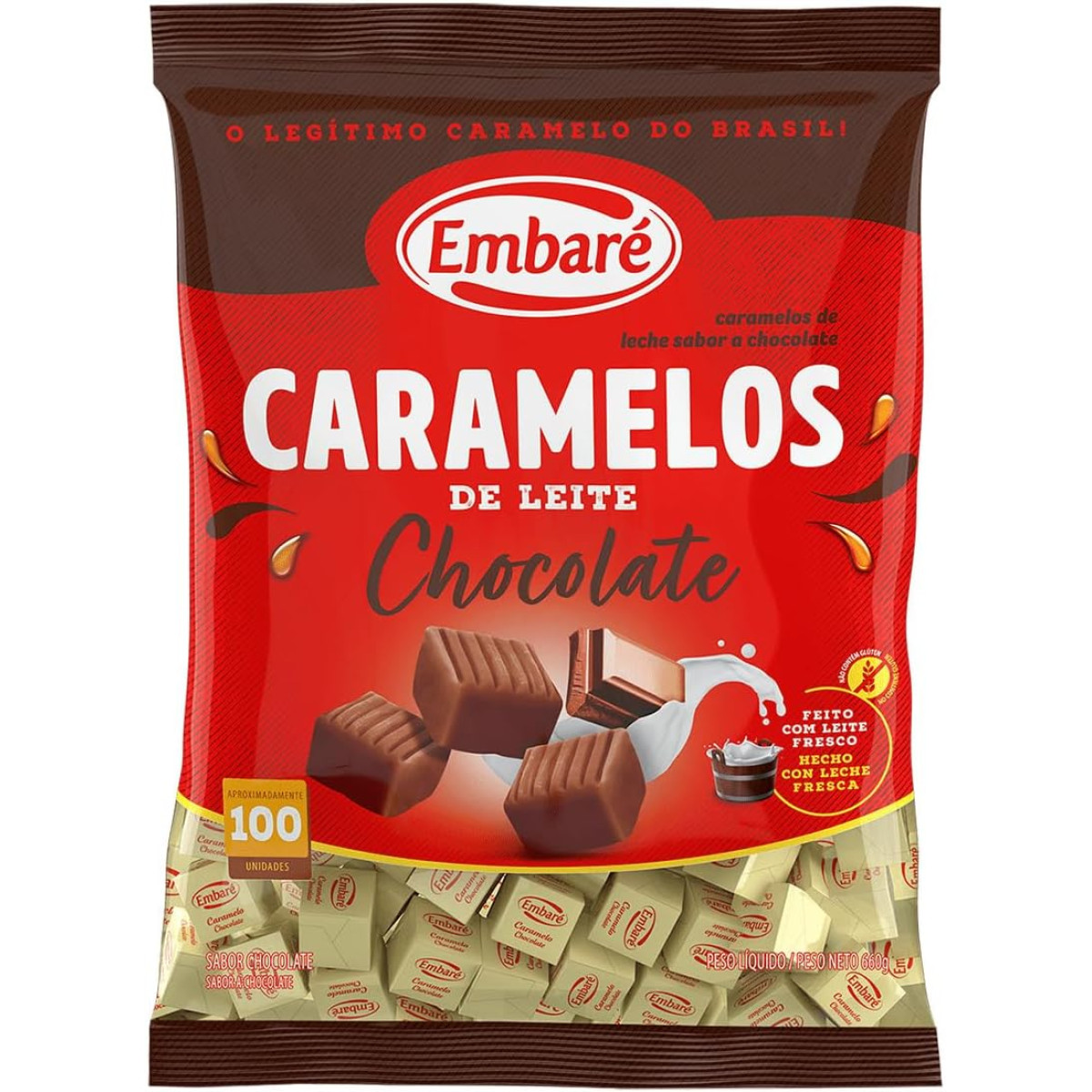 Embaré Caramelos Sabor Chocolate 660g