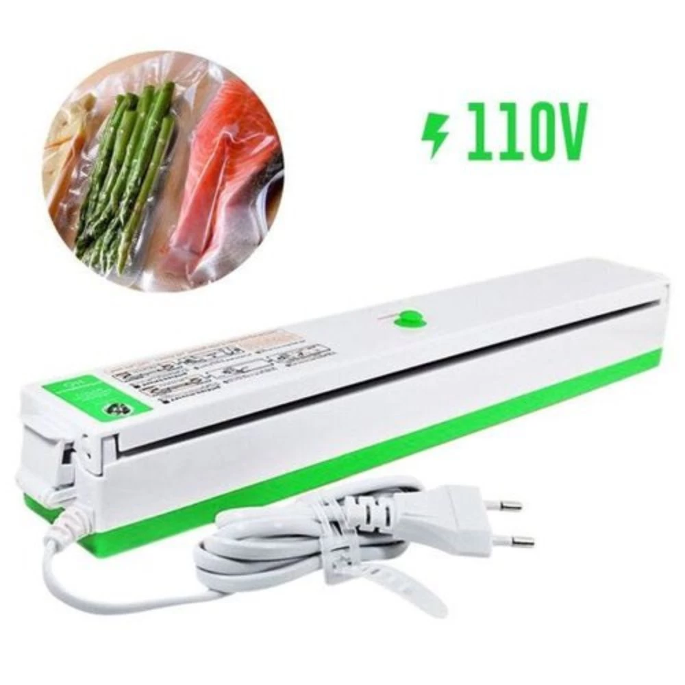 Máquina Seladora De Alimentos A Vácuo Portátil Doméstica C/ 5 Saquinhos 994