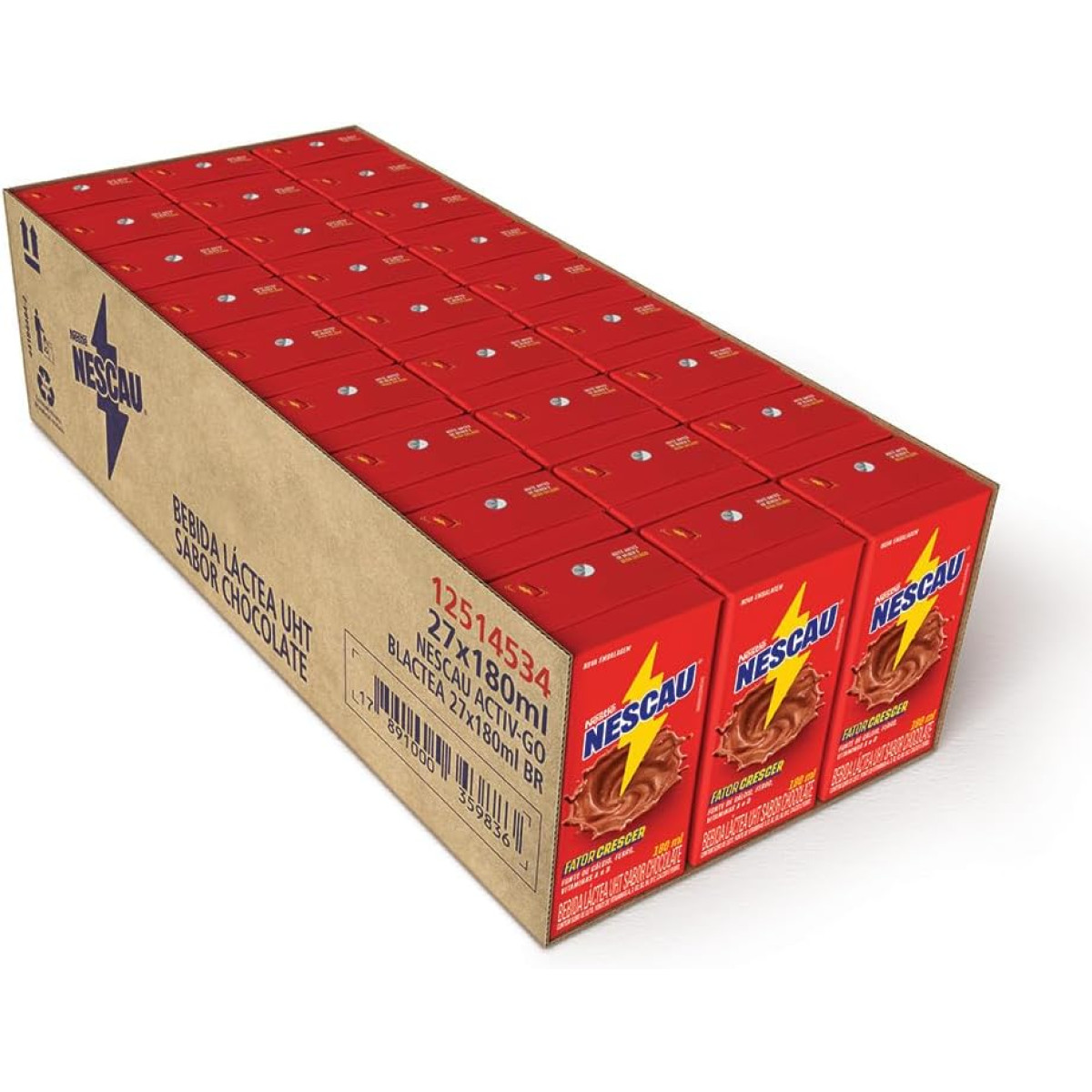Nescau Bebida Láctea 180ml caixa com 27 unidades