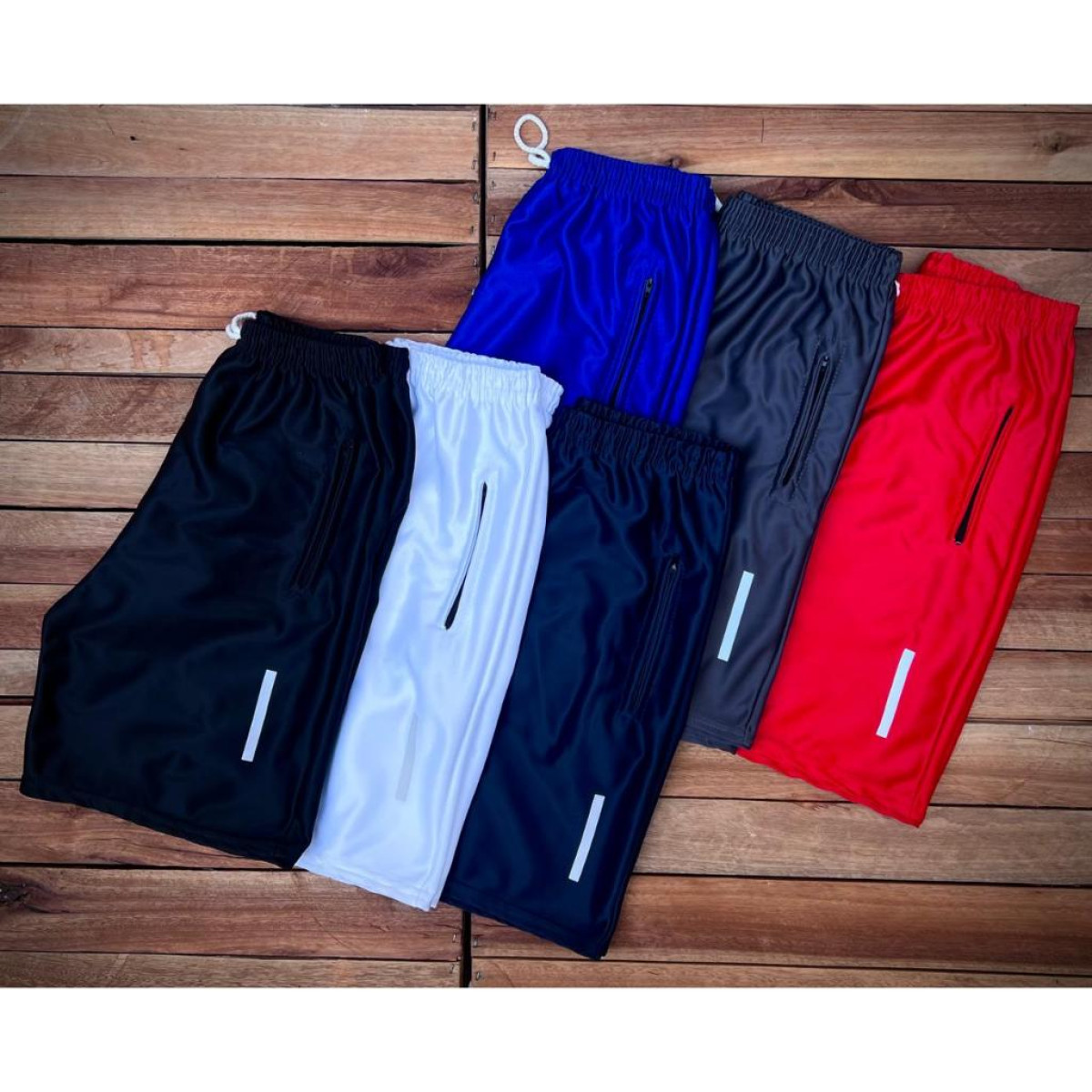 Kit 06 Bermudas Masculinas Básicas Lisas Diversas Cores + Pronta Entrega + Envio Imediato