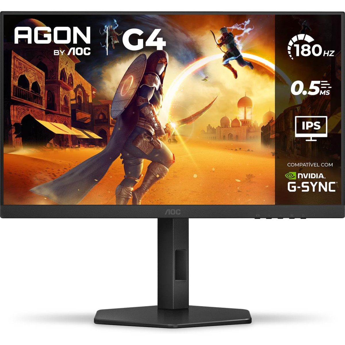 Monitor AOC G4 27” 180Hz, 27G4/P, 0,5ms IPS, com Ajuste de Altura