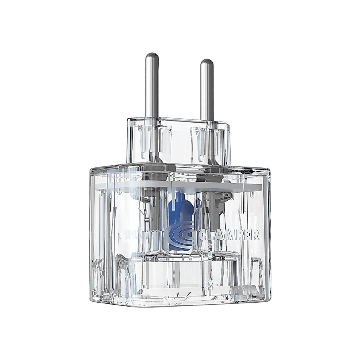Protetor contra surtos iCLAMPER Pocket 2P 10A LCF(DPS) - bivolt - 10 amperes, 2 pinos - Transparente