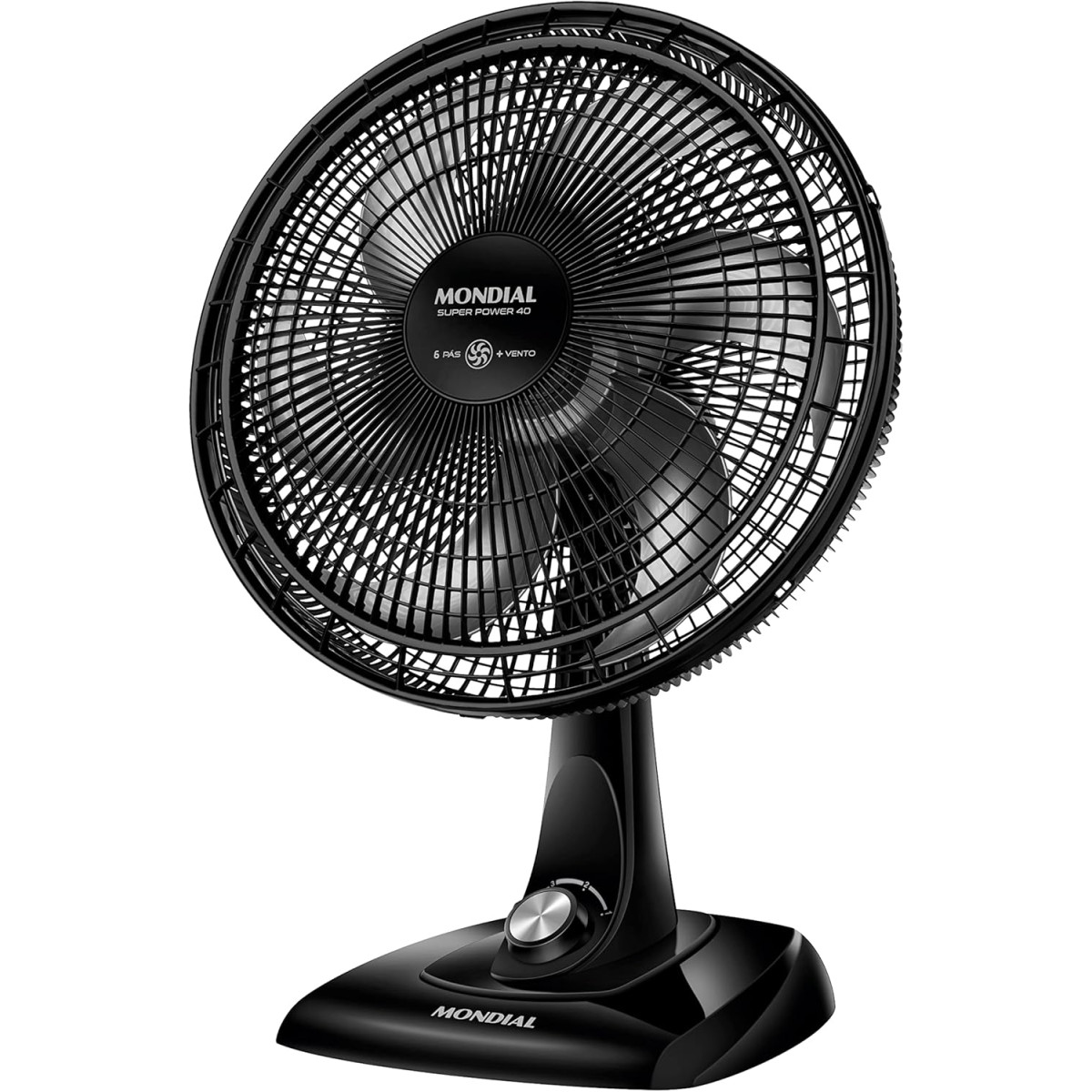 Ventilador de Mesa Mondial 220V, 40cm, 6 pás, Super Power - VSP-40-B