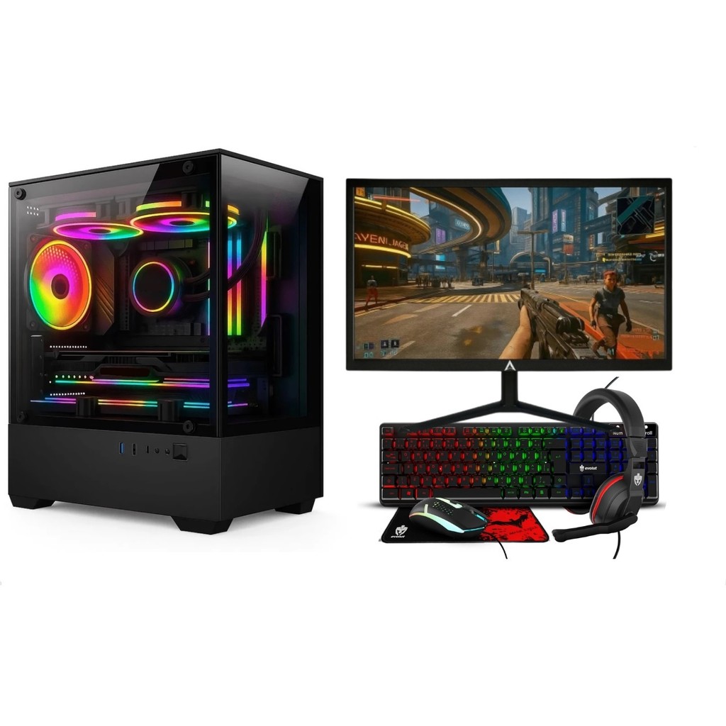 PC Gamer Completo Intel Core i7 3770 Memoria Ram 16GB SSD 240GB Monitor HDMI Kit Gamer