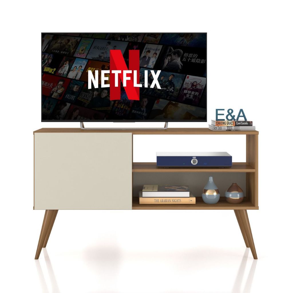 Rack Bancada Gardénia Com Pés Retrô Moderno - Cores